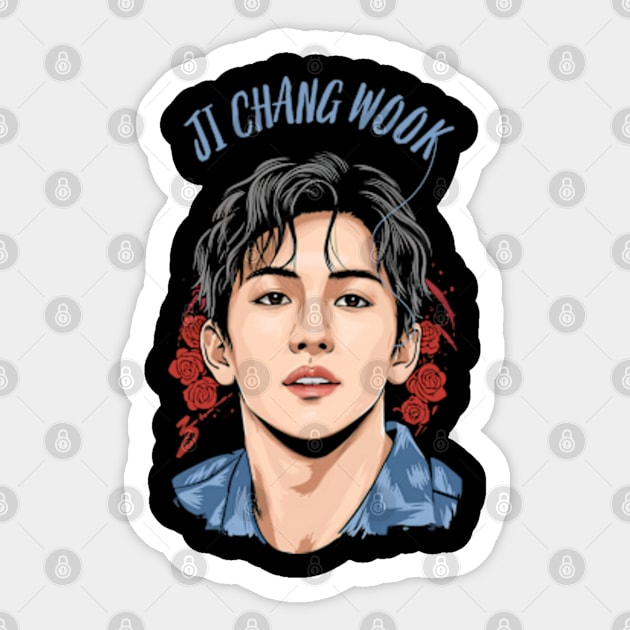 Ji Chang Wook black Sticker by StyleTops